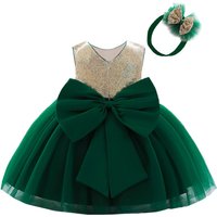 2023 weihnachten Baby Kleid Für Mädchen Geburtstag Hochzeit Party Kleider 2PCS Kleinkind Kleidung Pailletten Tüll Mädchen Prinzessin Vestidos