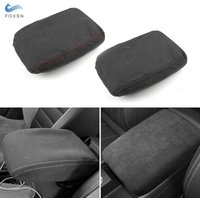 Car Styling Center Armrest Console Box Cover Trim Suede Leather For VW Golf 6 2010 2011 2012 2013