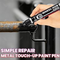 Metal Railing Repair Touch-Up Paint Pen - Rust and Corrosion Resistant Matte Black Quick-Drying Touch-Up and Polishing Pen. Suit