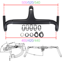 Full internal wiring BALUGOE Gravel Handlebar Carbon fiber Exotropism handle 28.6mm Bicycle Road Bike Handlear 25 degrees