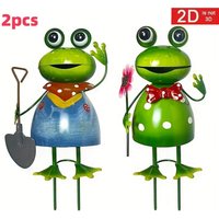 Cute 2D Acrylic Frog Garden Plug – Flat Outdoor Lawn Decor, Patio & Backyard Ornament Craft
