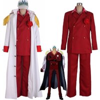 Anime Cosplay Costumes Akainu Sakazuki Borsalino Sengoku Halloween Justice White Navy Cosplay Uniforms Suit
