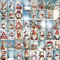 50pcs Winter Christmas Gift Snowy Creative Sticker Pack Graffiti DIY Manual Luggage Speaker Skateboard Waterproof PVC Stickers