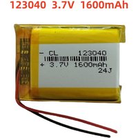 3.7V 1600mAh Li-Polymer Replacement Li Lipo Battery 123040 JST 2Pin 1.0/1.25/1.5/2.0/2.54mm Connector For GPS Camera LED