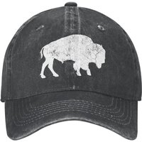 Distressed Buffalo Retro Bison Animal Lover Gifts Cowboy Hat Trucker Hat Baseball Hat Snapback Golf Hat Summer Hats