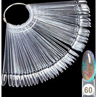 False Nail Tips Nail Swatch Nail Art Display Sticks Acrylic Fan Gel Nail Polish Showing Shelf 30/60 pcs Practice Manicure Tool