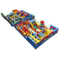 Large Inflatable Park Inflatable Obstacle Inflatable Slide Jungle Fun city Large Capacity With four blowers for free