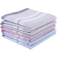 3Pcs 40x40cm 100% Cotton Business Classic Striped Plaid Men Pocket Square Scarf Handkerchief Wedding Party Gift