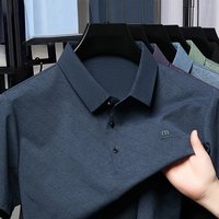 New Fashion Men's Short Sleeve Polo Shirt Summer Business Casual Cool Skin-Friendly Breathable T-Shirt for Men