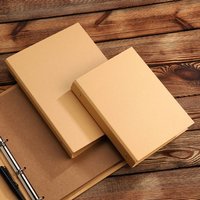 New Kraft Paper Kraft Paper Binder Cover A5 B5 A4 Vintage Binder File Clip Perforated Binder Folder