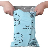 50Pcs Blue Mailing Shipping Bags Cartoon Printing Pattern Plastic Gifts Packing Pouch Waterproof Exprss Mailer Courier Bags