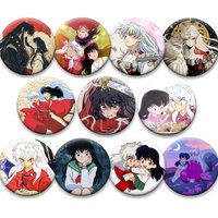 Anime Badge on Backpack Accessories Pin Inuyasha Kikyō Higurashi Kagome Sesshoumaru Cartoon Brooches for Clothes Bag Decor Gifts