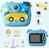 Blue Cute Kids Colorful Instant Print Small Camera Set with SD Card Boy Girl Gift Small Video Printing Camera with Photo Paper