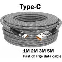 USB Type C Cable 5A Super Fast Charging Cable for iPhone 15 16 17 Huawei Samsung Oneplus Universal USB A To USB C Extension Wire