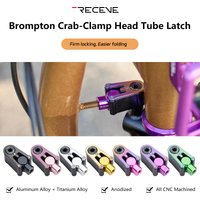 RECEVE Catcher Head Tube Clamp Folding Bike Head Tube Fixing Tool Bicycle Front Fork Catcher Buckle Aluminum Alloy For Brompton