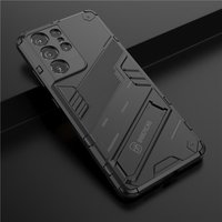 Solid Armor Cyber Shockproof Case For Samsung S25 Ultra S24 FE Ultra Plus A54 A55 A56 A36 A26 Tough Design Stand Cover