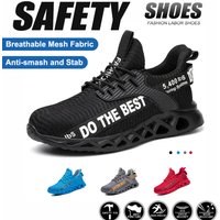 Indestructible Steel Toe Shoes for Men Women Anti-Puncture Work Shoes Comfortable Breathable Work Safety Protective Sneakers