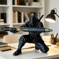 3D Printed Ninja Desktop Organizer Pen Holder Multi-Functional Pen Stand Creative Gift Cultural and Creative Desktop Decoration