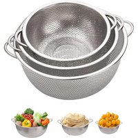 Sifter Colander Strainer Sieve Baskets Stainless Steel Kitchen Hole Dense Mesh