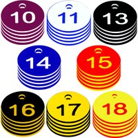 Dia 3.5CM Colorful Plastic Round Numbered Label for Husbandry Farm Beehive Box Sequential Numbers Tags Garden Animal Markers