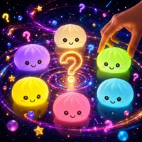 Nouveauté 2027 : Veilleuses en forme de raviolis lumineux, Ornement de bureau, Boîte à raviolis lumineuse mignonne, Lumières Kawaii en forme de raviolis, Cadeaux