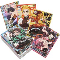 50PCS Demon Slayer Cards English Version SSR Card Ultra Rare Card Tanjirou Kamado Nezuko Character Collection Card
