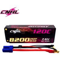 CNHL 2S 3S 4S Lihv Battery 7.6V 11.4V 15.2V 8200mAh 9000mAh 120C HV HardCase With EC5 Plug For RC Car Boat Airplane Truck Truggy