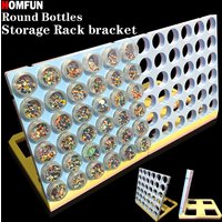 HOMFUN Diamond Painting Drill Clear Round Bottles Storage Rack bracket , Fits 36 Containers Accessories Tools, Expandable