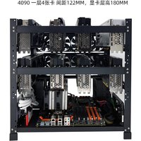 Stackable Open Air GPU Rack 6 8 10 12 Graphics Card Mounting Frame Dual Power Multi AI Mining Rig Workstation Chassis