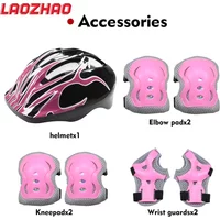 7PCS Kids Bike Helmet,Toddler Helmet Knee Elbow Pads Wrist Guards Adjustable Protective Gear Set for Skateboard Inline Skating