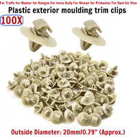 100Pcs Side Moulding Lower Protection Door Trim Clips For Trafic Master For Fixing The Exterior Door Mouldings And Bump
