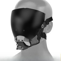 Cyberpunk Mask Sci-fi Function Wind Machine COS Cosplay Mask Half Helmet Cool Futuristic Tech Sense Party Costume Prop