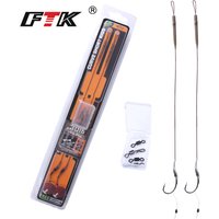 FTK European Carp Fishing Group 2#-8# 10-30LB Sub-Line Fishing Hook Set Kit for Carp Fish Tackle Pesca Iscas Tools Accessories