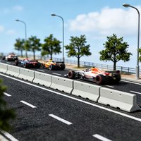 16PCS Miniature Highway Guardrail Model HO Scale Roadblock Sighs Fence For Making Railway Street City Traffic Scene Accessories