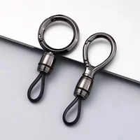 Premium Solid Metal Car Key Chain Minimalist Stylish Waist Hanging Buckle Pendant Business Style Anti Lost Durable Car Key Ring