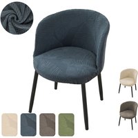 1PC Leaf Jacquard Semicircle Chair Cover Elastic High Quality Chair Seat Covers Pure Color Durable Protective Case for Bar Home