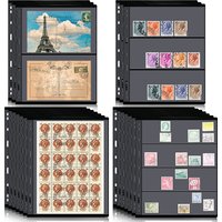 10pcs/Lot Stamp Album Collection Refill Pages 2 3 4 5 7 Lines Grid Acid Free Stamp Holder Sheets Black Clear Money Banknote Page