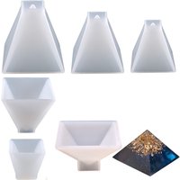3D Pyramid Orgone Generator Mold Cones Flexible Geometry Shape Silicone Mold UV Epoxy Resin Decorative Craft Art Ornaments