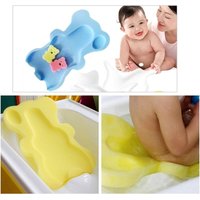 New Baby Infant Bath Sponge Seat Cute Anti-Slip Foam Pad Mat Body Support Safety Kids Cushion Suitable Kid Washing Body Supplies