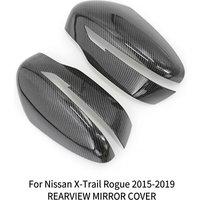 For Nissan Qashqai X-Trail Murano Rogue Pathfinder 2015-2019 2x Case Sticker Rearview Side Mirror Cover Wing Cap Rear View Trim