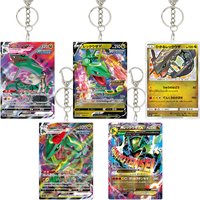Rayquaza Acrylic Keychain Student Cards Game Pocket Monster Boy Bag Pendant Cartoon Characters Collect Accessories Birthday Gift