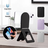 magnetic phone Holder Foldable Angle Adjustment Phone Tripod Stand Leather Portable Bracket Universal Desktop Bracket For iPhone