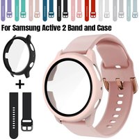 20mm Strap+Case for Samsung Galaxy Watch Active 2 Bracelet Band Coverage Bumper forGalaxy Watch 4/5/6 40mm 44mm Protective Cover