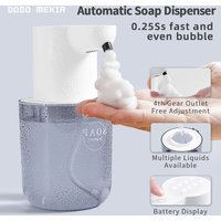 New Wall Mounted Automatic Soap Dispenser Foam Smart Hand Washing Machine 400ml Liquid Rechargeable Bathroom Induction Sensor