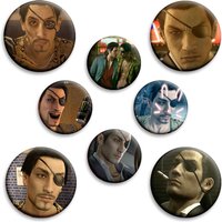 58mm Goro Majima Button Pins Creative Majima Goro Badge Pink Funny Meme Brooches for Clothes Bag Decoration Jewelry Accessories