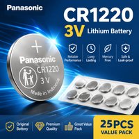 5-200PCS Panasonic CR1220 CR 1220 3V Lithium Battery for Watch Calculator Clock Remote Control Toys Button Coins Cell