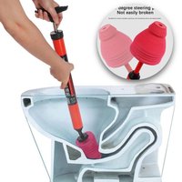 High Pressure Toilet Unblock One Shot Toilet Pipe Plunger Quickly Unblock Household Toilet Sewer Dredging Plunger 1/2Pcs