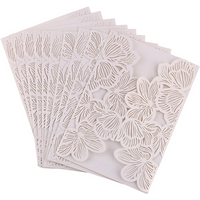 10/20pcs Flowers Wedding Invitations Card White Paper Birthday Gift Greeting Card Cover Wedding Engagement Party Decor Supplies