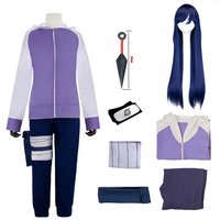 Hyuga Hinata Cosplay For Women Elder Girls Hoodie Jacket Wig Halloween Party Dress Up Anime Costume