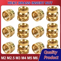 M2 M2.5 M3 M4 M5 M6 Brass Insert Nut Hot Melt Heat Knurled Embed Injection Copper Insertnut 3D Print Plastic Board Nuts Inserts image 3